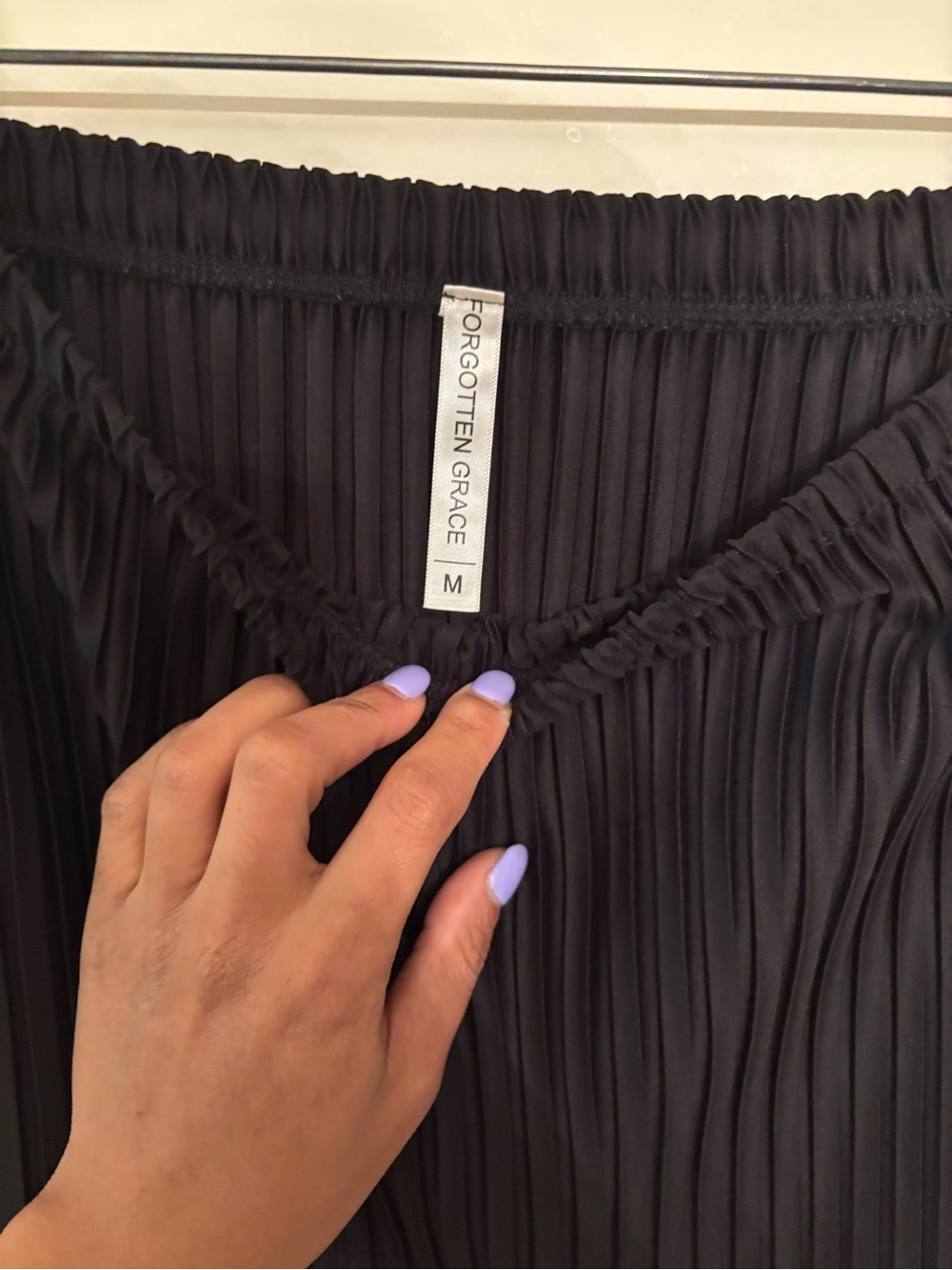 Forgotten Grace Black Pleated Women's Skirt